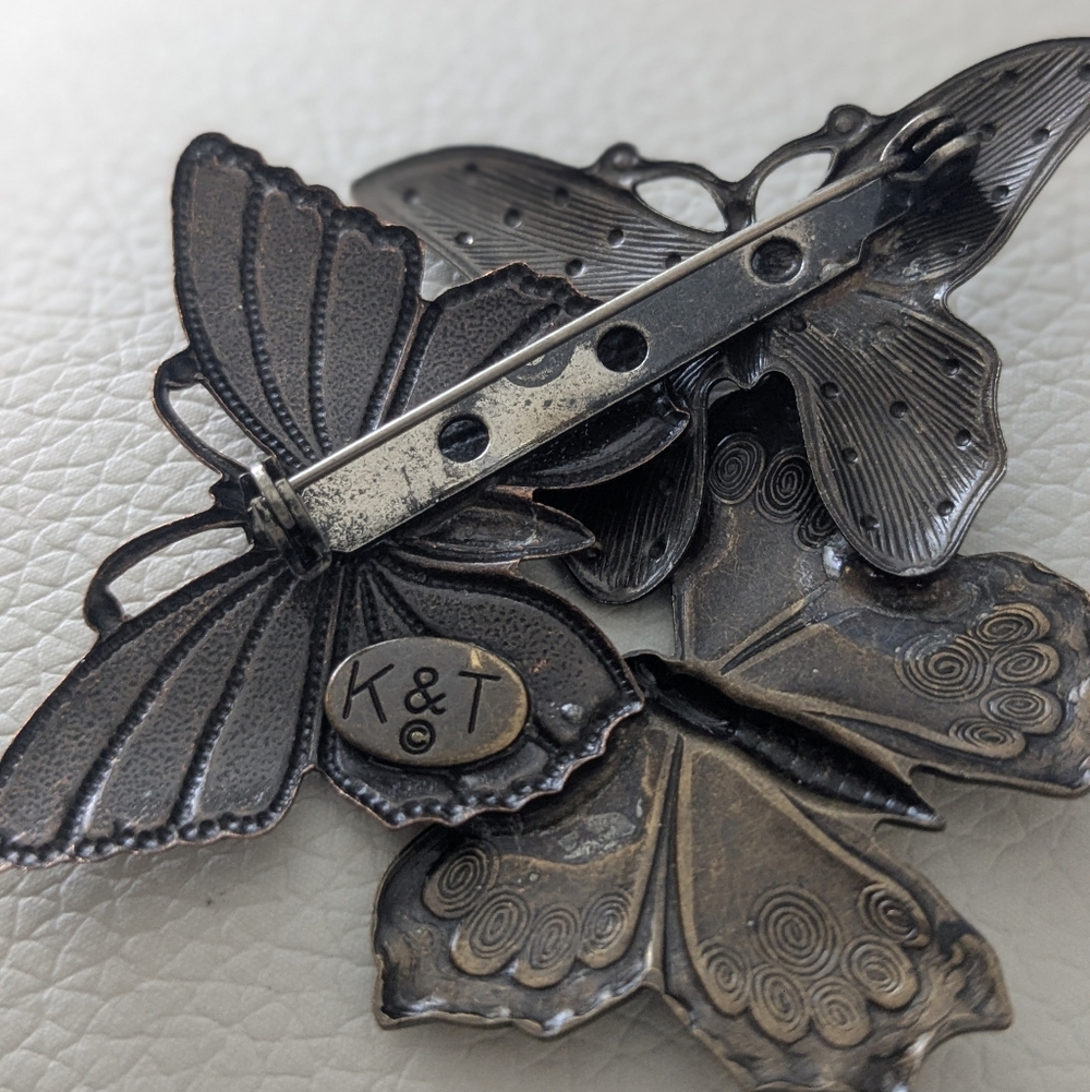 Beautiful Vintage Butterfly Brooches- K and T and Premiere Designs - Picture 3 of 5